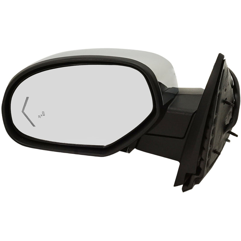 DURAFORCE Mirror For 2007-2014 Chevrolet Tahoe Suburban Power-Fold BSD Memory Chrome LH