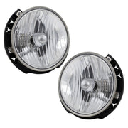 DURAFORCE Driver and Passenger Side Headlights For Jeep Wrangler 2007-2017 Halogen w Bulbs