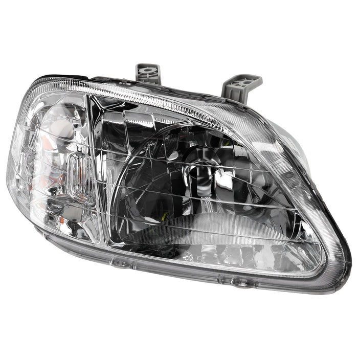 DURAFORCE Left and Right Headlights For Honda Civic 1999-2000 Halogen CX DX EX GX HX LX Si