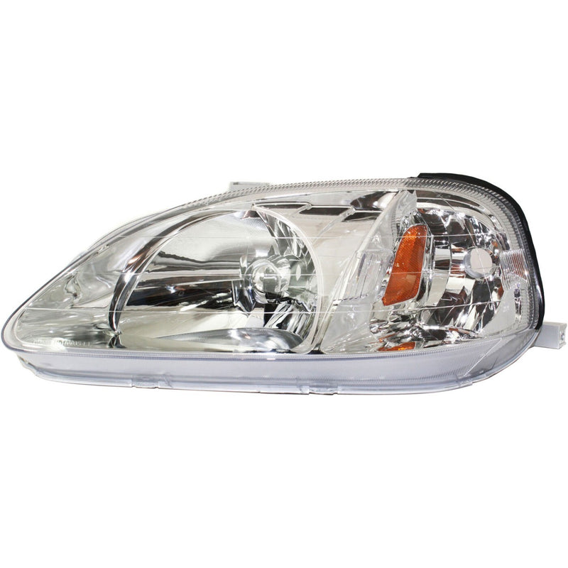 DURAFORCE Left and Right Headlights For Honda Civic 1999-2000 Halogen CX DX EX GX HX LX Si