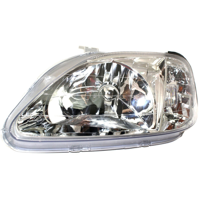 DURAFORCE Left and Right Headlights For Honda Civic 1999-2000 Halogen CX DX EX GX HX LX Si