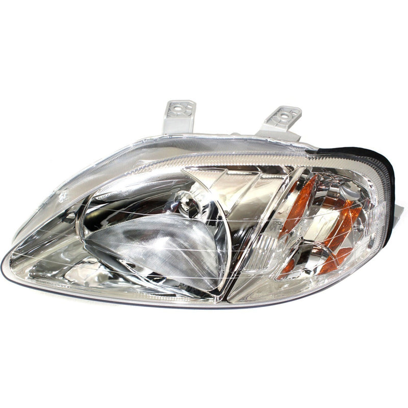 DURAFORCE Left and Right Headlights For Honda Civic 1999-2000 Halogen CX DX EX GX HX LX Si