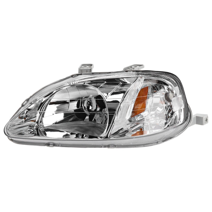 DURAFORCE Left and Right Headlights For Honda Civic 1999-2000 Halogen CX DX EX GX HX LX Si
