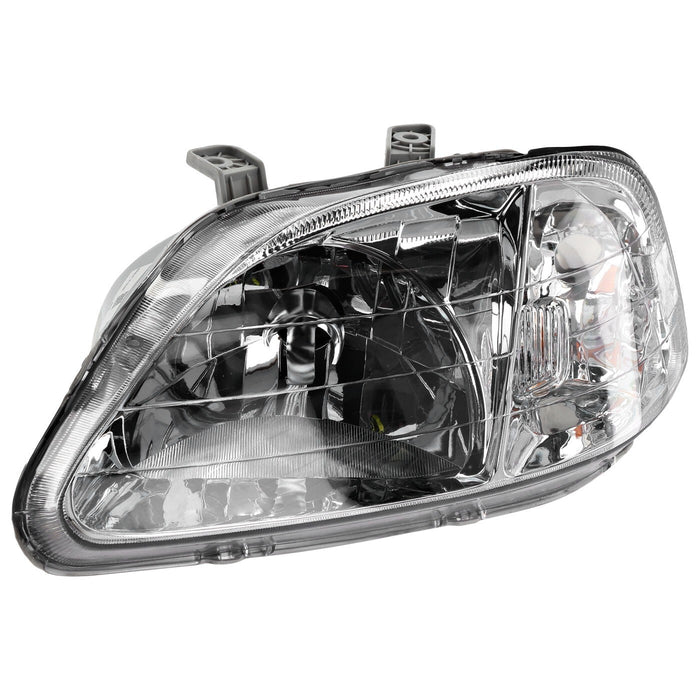 DURAFORCE Left and Right Headlights For Honda Civic 1999-2000 Halogen CX DX EX GX HX LX Si