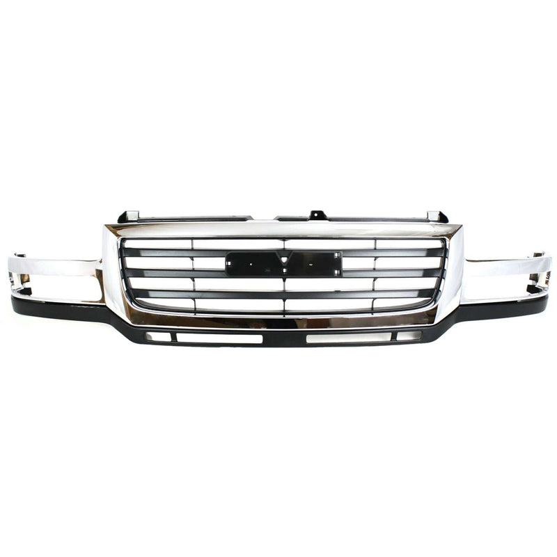 DURAFORCE Grille 03-07 For GMC Sierra 2500/3500 HD Chr Shell w/Black Insert Fit 07 Classic