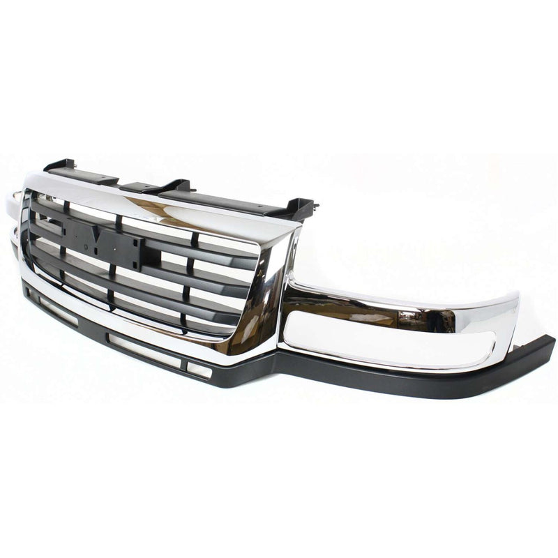 DURAFORCE Grille 03-07 For GMC Sierra 2500/3500 HD Chr Shell w/Black Insert Fit 07 Classic