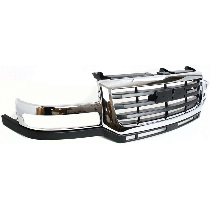 DURAFORCE Grille 03-07 For GMC Sierra 2500/3500 HD Chr Shell w/Black Insert Fit 07 Classic