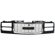 DURAFORCE Grille Assy Black with Chrome Center For 94-98 GMC C1500 94-00 K1500 K2500 Yukon