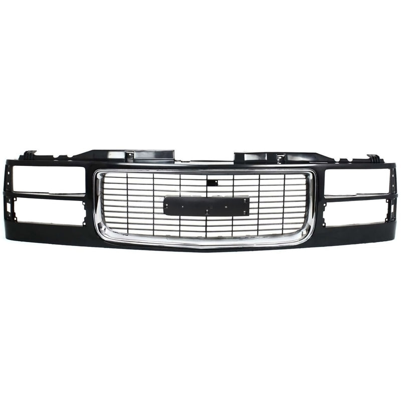 DURAFORCE Grille Assy Black with Chrome Center For 94-98 GMC C1500 94-00 K1500 K2500 Yukon