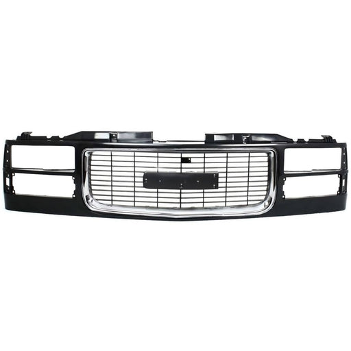 DURAFORCE Grille Assy Black with Chrome Center For 94-98 GMC C1500 94-00 K1500 K2500 Yukon