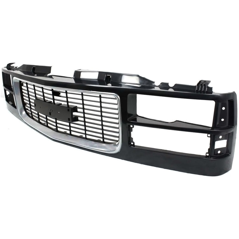 DURAFORCE Grille Assy Black with Chrome Center For 94-98 GMC C1500 94-00 K1500 K2500 Yukon