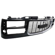 DURAFORCE Grille Assy Black with Chrome Center For 94-98 GMC C1500 94-00 K1500 K2500 Yukon
