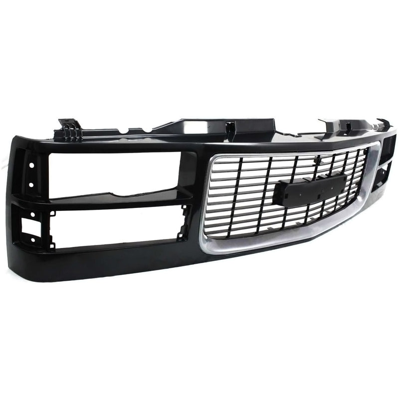 DURAFORCE Grille Assy Black with Chrome Center For 94-98 GMC C1500 94-00 K1500 K2500 Yukon