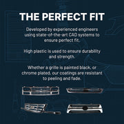 DURAFORCE Grille Assy Black with Chrome Center For 94-98 GMC C1500 94-00 K1500 K2500 Yukon