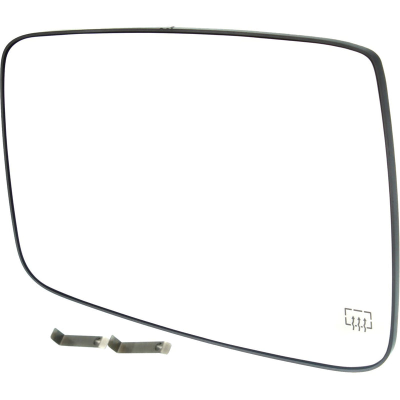 DURAFORCE Mirror Glass For 09-18 Ram 1500 Truck 2011-18 Ram 2500 Driver Side Power Heated