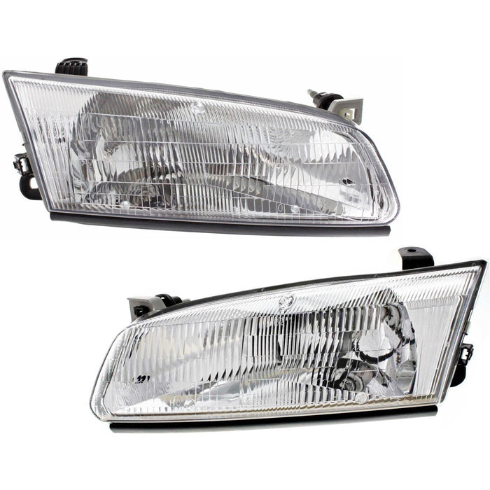 DURAFORCE Headlight Set For 1997-1999 Toyota Camry Headlight Set Left and Right with Bulbs