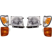 DURAFORCE Headlight Kit For 1998-00 Toyota Tacoma With Corner Turn Signal Light Tail Lamp