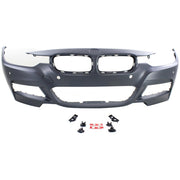 DURAFORCE Front Bumper Cover For 2013-18 BMW 320i 2013-16 328i Primed With Fog Light Holes