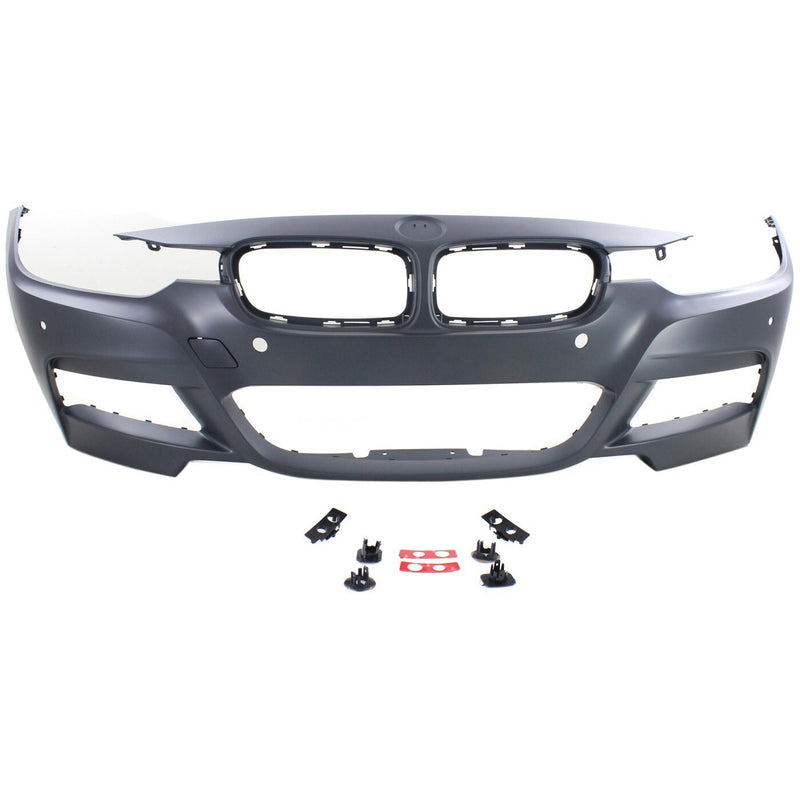 DURAFORCE Front Bumper Cover For 2013-18 BMW 320i 2013-16 328i Primed With Fog Light Holes