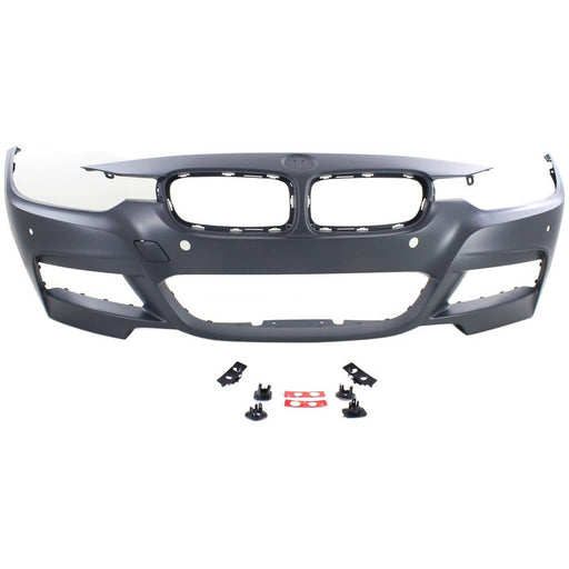 DURAFORCE Front Bumper Cover For 2013-18 BMW 320i 2013-16 328i Primed With Fog Light Holes