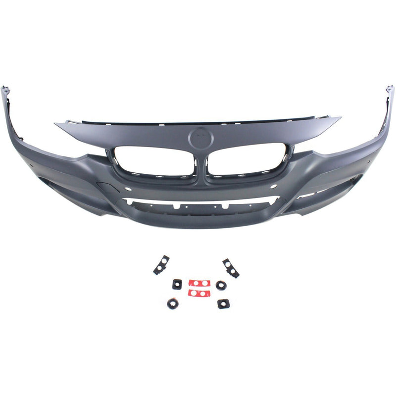 DURAFORCE Front Bumper Cover For 2013-18 BMW 320i 2013-16 328i Primed With Fog Light Holes
