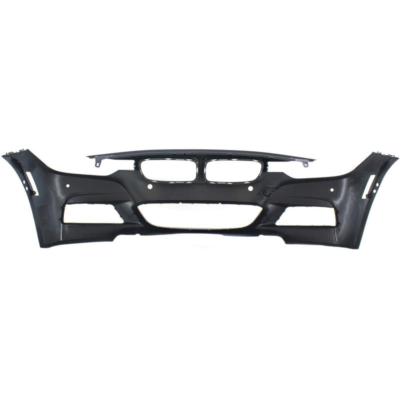 DURAFORCE Front Bumper Cover For 2013-18 BMW 320i 2013-16 328i Primed With Fog Light Holes
