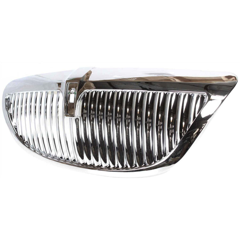 DURAFORCE Grille For 03-11 Lincoln Town Car Chrome Shell and Insert with emblem provision