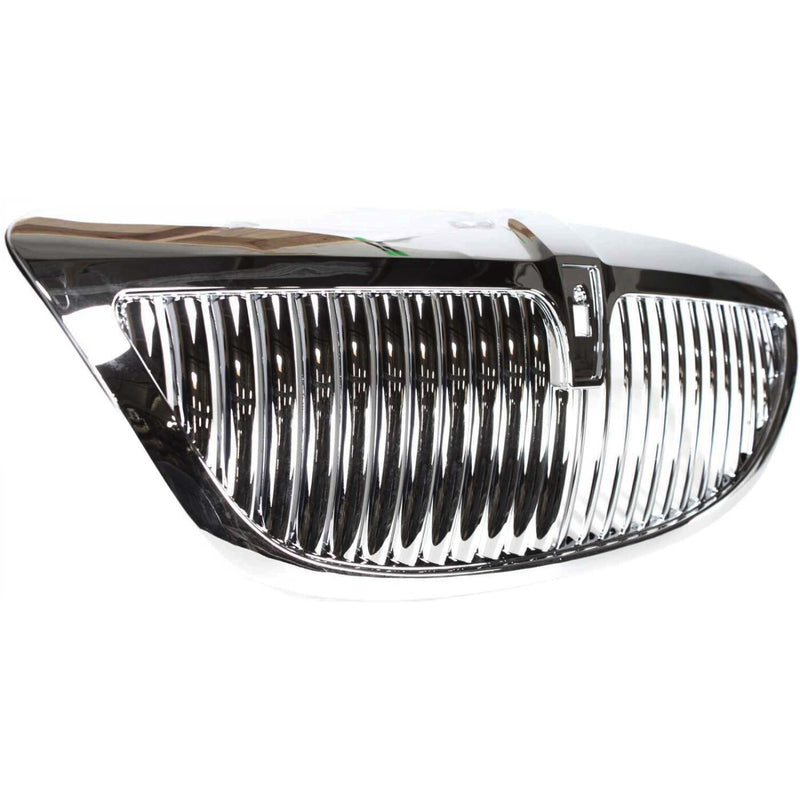DURAFORCE Grille For 03-11 Lincoln Town Car Chrome Shell and Insert with emblem provision