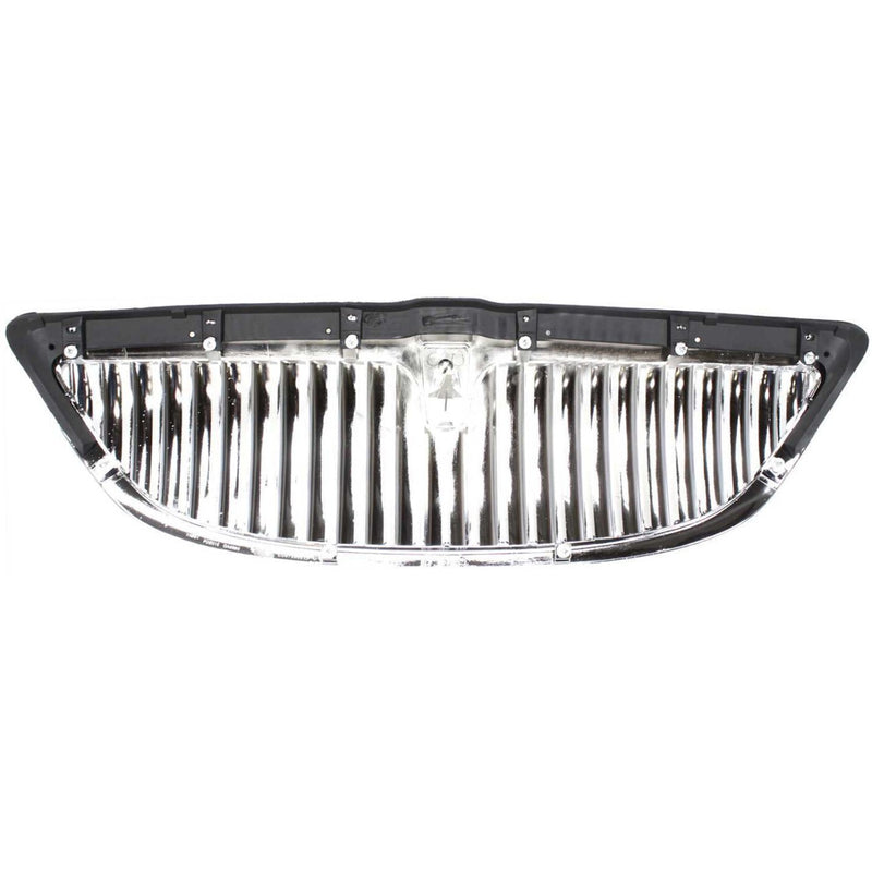 DURAFORCE Grille For 03-11 Lincoln Town Car Chrome Shell and Insert with emblem provision
