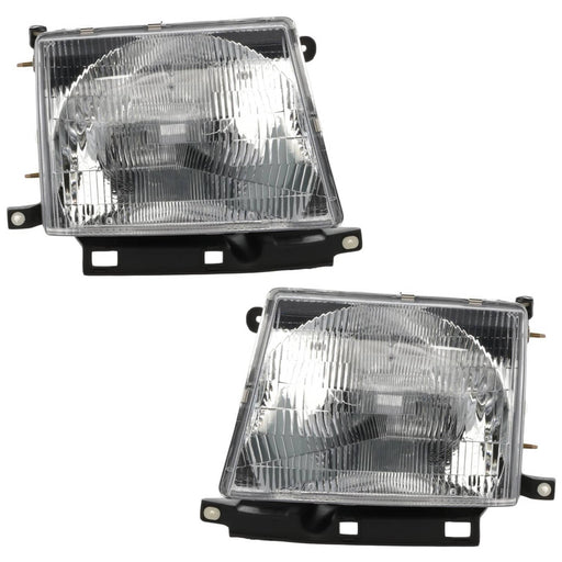 DURAFORCE Headlight Assembly Set For 1997-2000 Toyota Tacoma Left and Right With Bulb