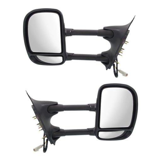 DURAFORCE 2Pc Power Mirror Set For 1999-2007 Ford F-250 Super Duty F-350 F-450 Towing