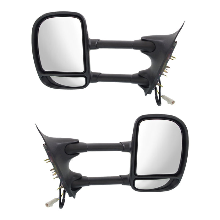 DURAFORCE 2Pc Power Mirror Set For 1999-2007 Ford F-250 Super Duty F-350 F-450 Towing
