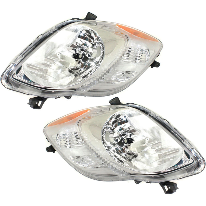 DURAFORCE Headlight Set For 2009-2011 Toyota Yaris Hatchback Assembly Driver and Passenger