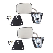 DURAFORCE Stainless Steel Manual Side View Mirrors LH & RH Pair Set for Chevy Truck