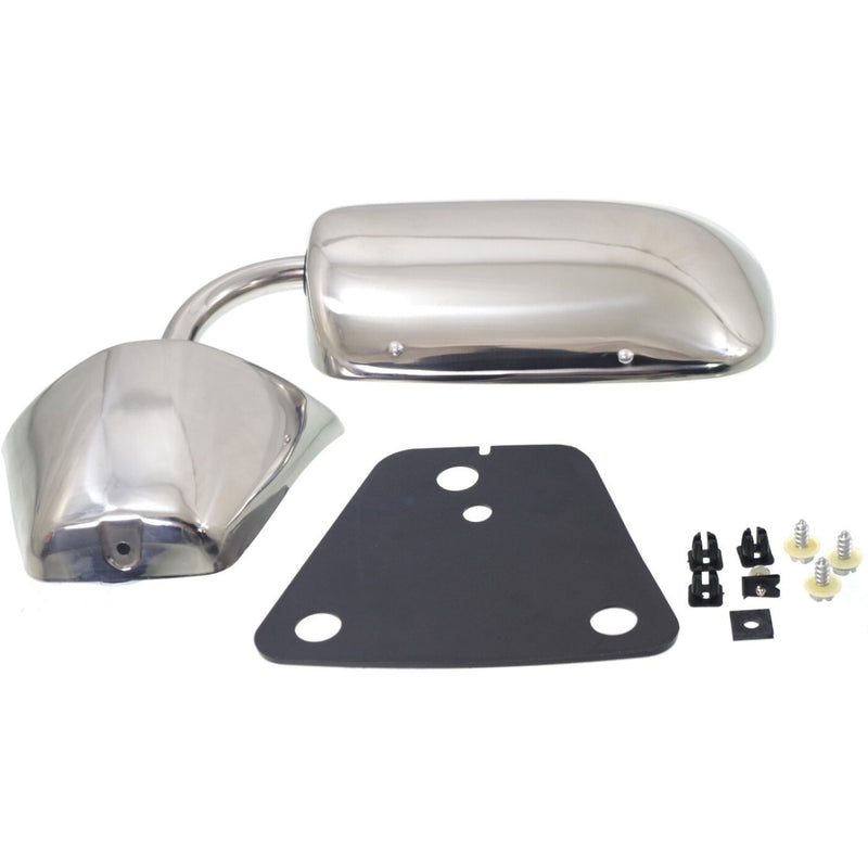 DURAFORCE Stainless Steel Manual Side View Mirrors LH & RH Pair Set for Chevy Truck