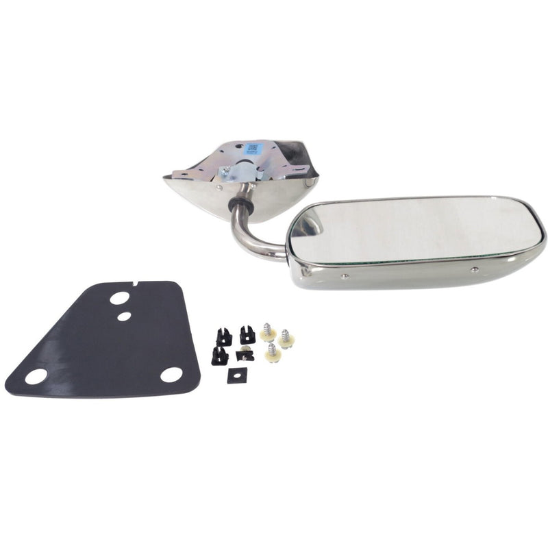 DURAFORCE Stainless Steel Manual Side View Mirrors LH & RH Pair Set for Chevy Truck