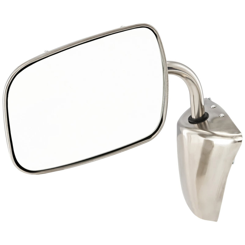 DURAFORCE Stainless Steel Manual Side View Mirrors LH & RH Pair Set for Chevy Truck