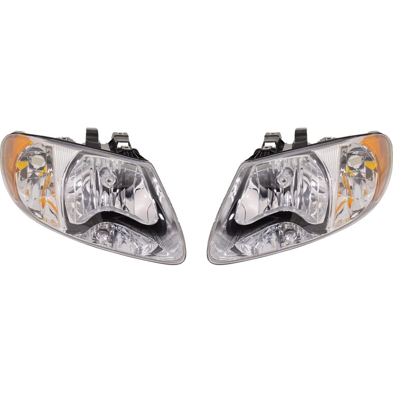 DURAFORCE Halogen Headlight Set For 2001-2007 Dodge Grand Caravan w/ Bulb(s) Pair