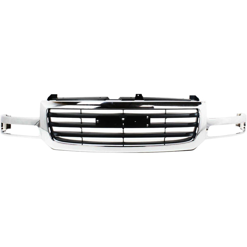 DURAFORCE Grille Assembly For 2003-06 GMC Sierra 1500 2003-04 Sierra 2500 Old Body Chrome