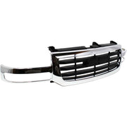 DURAFORCE Grille Assembly For 2003-06 GMC Sierra 1500 2003-04 Sierra 2500 Old Body Chrome