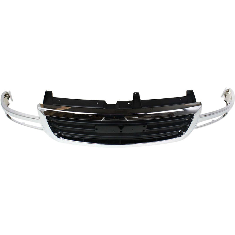 DURAFORCE Grille Assembly For 2003-06 GMC Sierra 1500 2003-04 Sierra 2500 Old Body Chrome