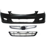 DURAFORCE Front Bumper Cover Kit For 2006-2007 Honda Accord Sedan HO1000235 HO1036101
