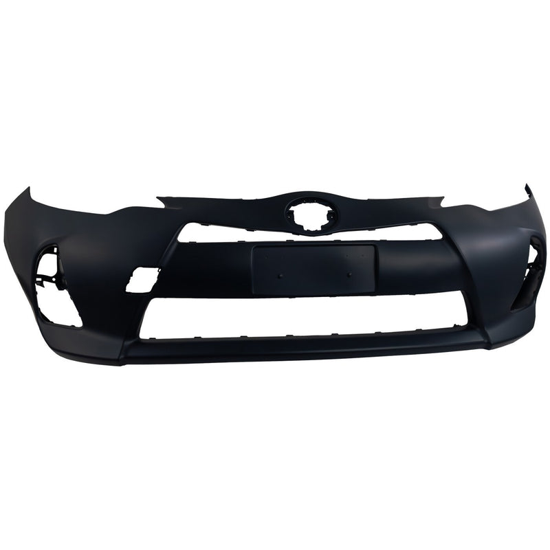 DURAFORCE Front Bumper Cover For 2012-2014 Toyota Prius C w/ fog lamp holes Primed