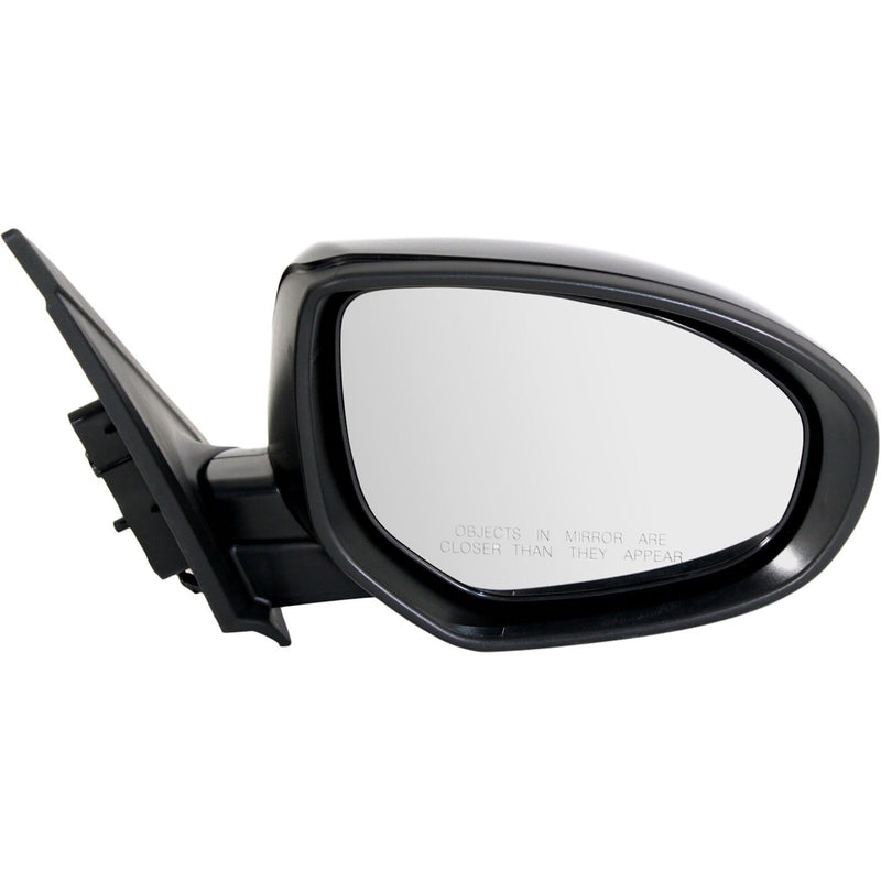 DURAFORCE Mirror Power Smooth Black Passenger Side Right RH for 10-13 Mazda 3 Mazda3