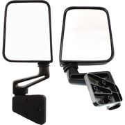 DURAFORCE Left & Right Side View Door Manual Black Folding Mirrors for 87-02 Jeep Wrangler
