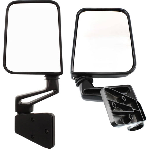 DURAFORCE Left & Right Side View Door Manual Black Folding Mirrors for 87-02 Jeep Wrangler