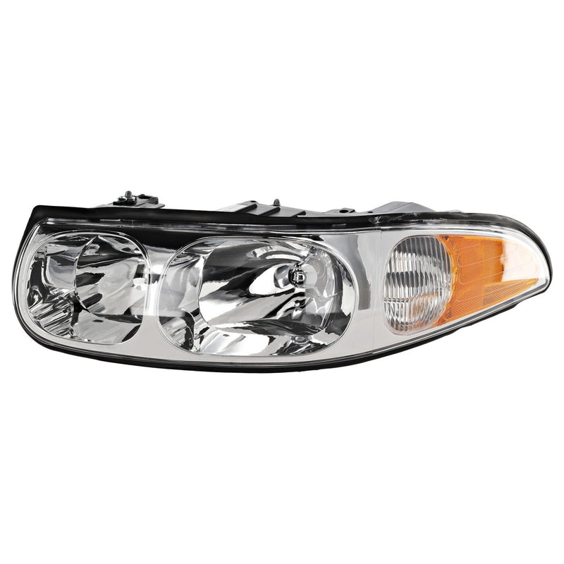 DURAFORCE LH & RH Headlight For Buick LeSabre 2000-2005 Halogen w/ Bulbs Smooth High Beam