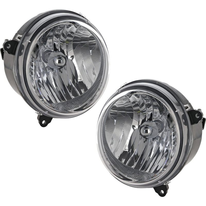 DURAFORCE Driver and Passenger Side Headlights For Jeep Liberty 2005-2007 Halogen w/ Bulbs