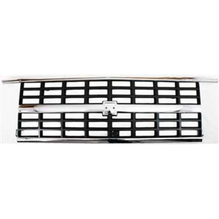 DURAFORCE Grille and Headlight Door Kit For 89-91 Chevy Blazer R1500 Suburban Chrome Shell