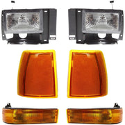 DURAFORCE Headlight Kit For 1989-92 Ford Ranger Left and Right With bulbs Below Headlight